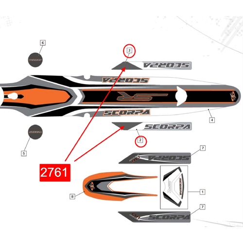 SR Sticker Swingarm pair 280/11