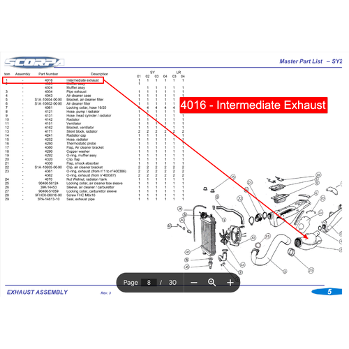 Exhaust Middle Box SY250
