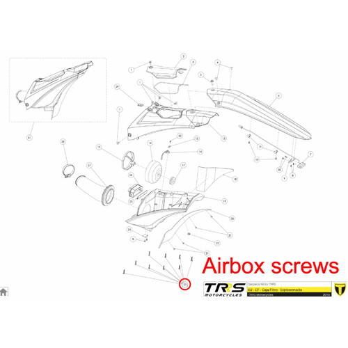 TRS Airbox Screw, coarse thread 3.9x19