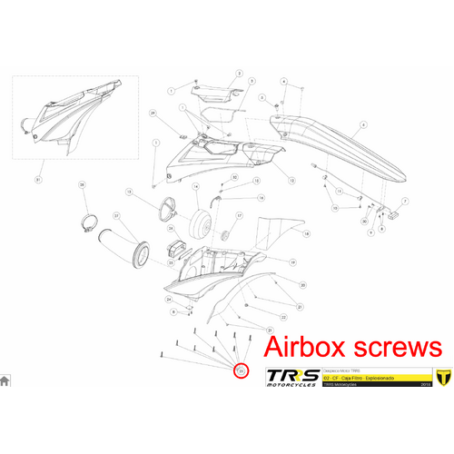 Airbox Screw, coarse thread 3.9x19