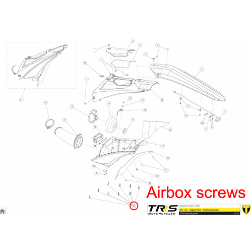 TRS Airbox Screw, coarse thread 3.9x19