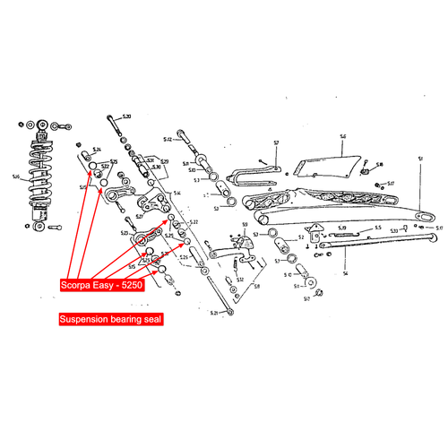 Suspension Bearing Seal O Ring - Scorpa Easy