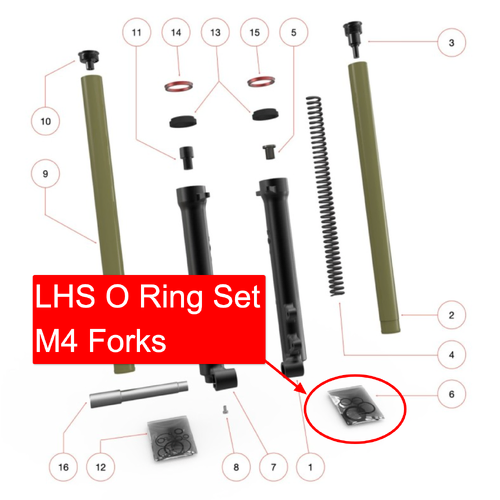 M4 Fork O Ring Set (LEFT SIDE)