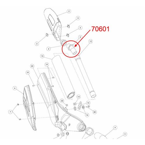 TRS Exhaust End Tip / Pipe (Stainless)