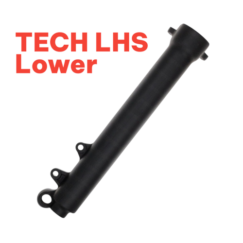 TECH LHS lower fork stanchion. Black