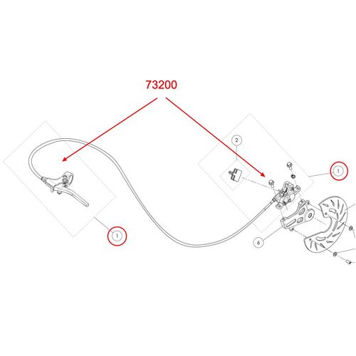 TRS REAR BRAKE SET (Shimano) - ONE-E 20