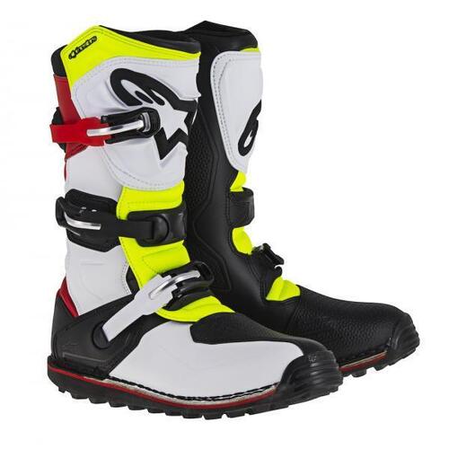 AlpineStars TECH T Trials Boots - White/Yellow/Red/Black
