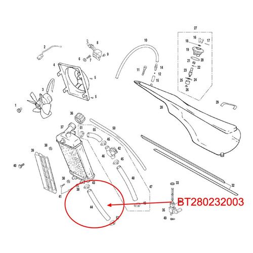 GasGas Radiator-Waterpump Hose 2002-10
