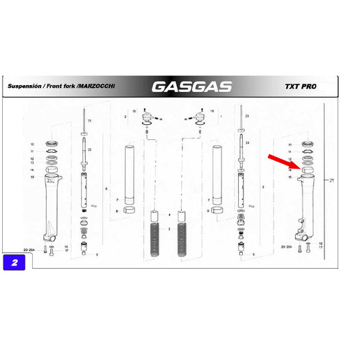 FORK BUSHING - UPPER - MARZOCCHI
