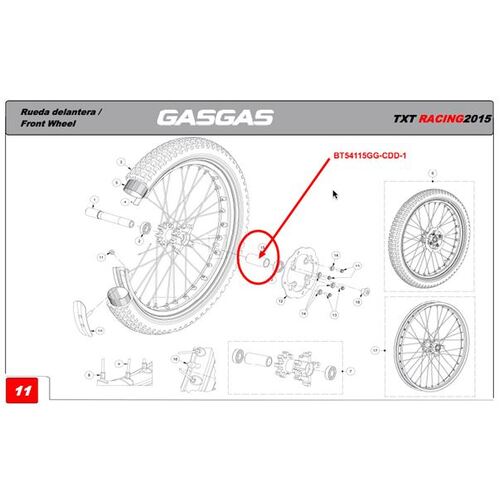 Front Wheel bearing spacer (TECH forks)