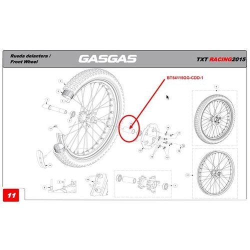 Front Wheel bearing spacer (TECH forks)