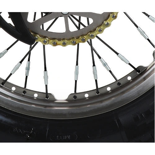 WHEEL REAR RIM 18" 32H Tubeless Flanged - Titanium Colour