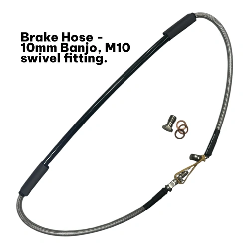 Front Brake Hose - AJP 4 Pot 10mm Banjo, 70°