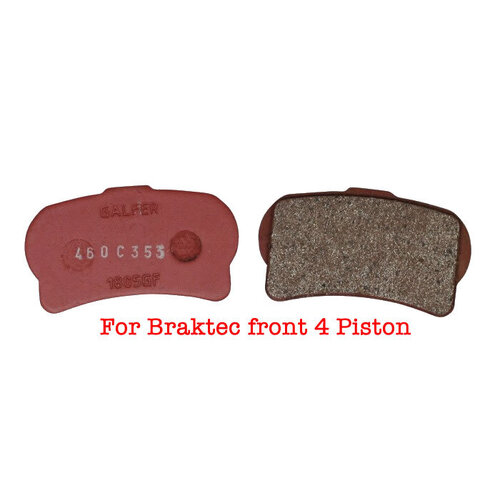 BRAKE PADS Front Braktec 4 Piston MonoBlock -  Galfer (BP325 shape)