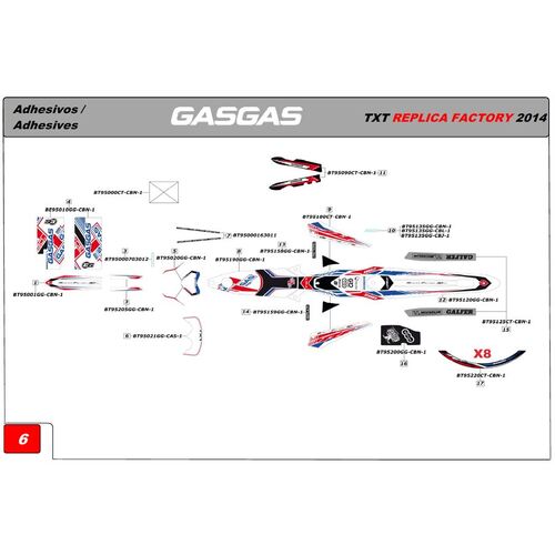 Sticker Kit complete 2014 Factory Replica
