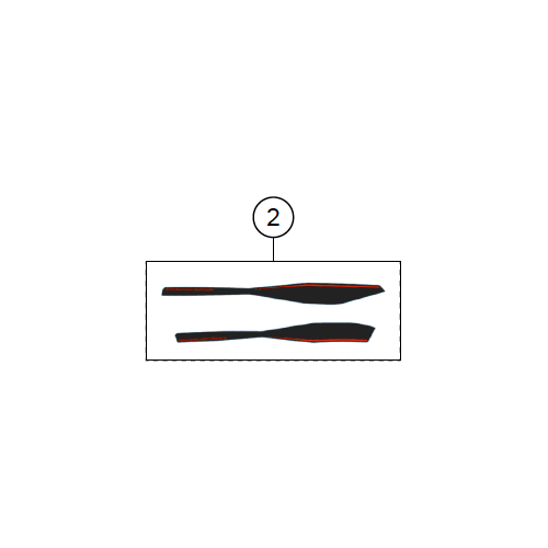 Sticker set - Swingarm 2020 RAC (black base) pair L+R