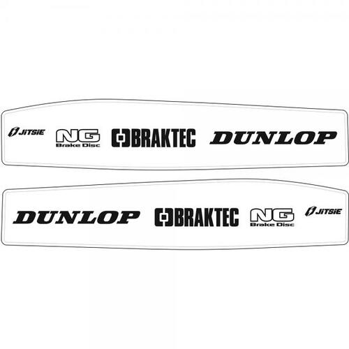Swingarm Stickers - Beta EVO - Dunlop White