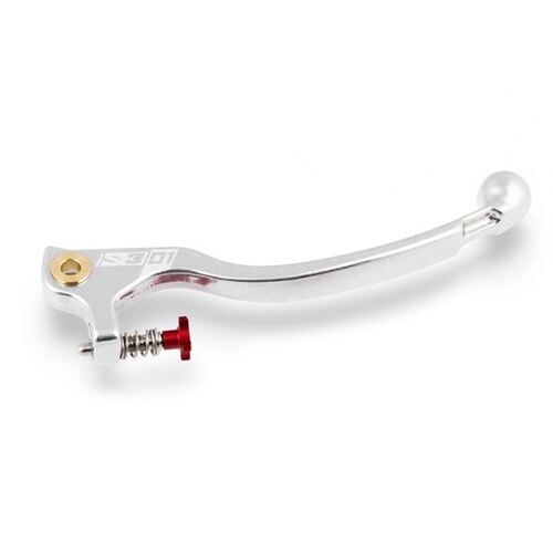 BRAKE LEVER S3 01 Silver + Adjuster Red, AJP + Braktec