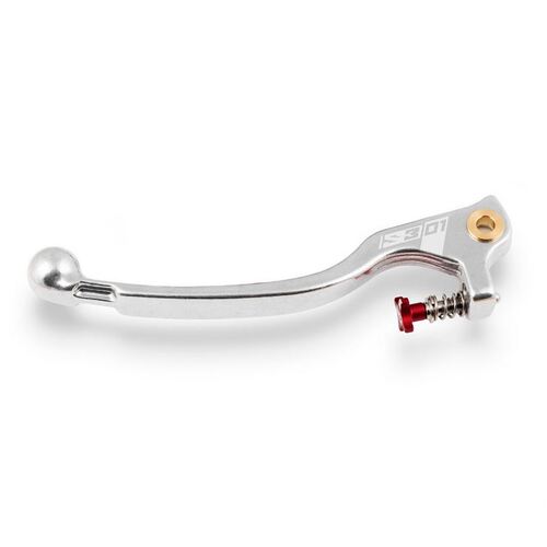 CLUTCH LEVER S3 01 Silver + Adjuster Red, AJP + Braktec