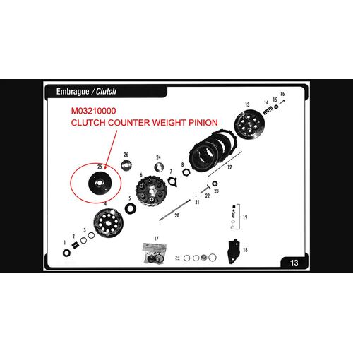 CLUTCH COUNTER WEIGHT PINION