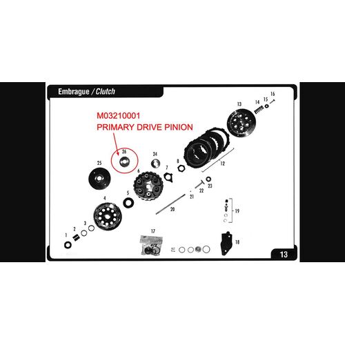 PRIMARY DRIVE PINION