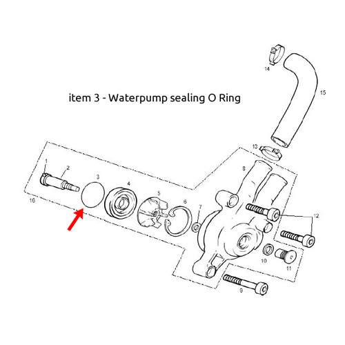 WATER PUMP O RING TXT Pro 2003-15