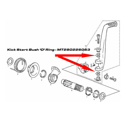 KICKSTART PEDAL O RING PRO