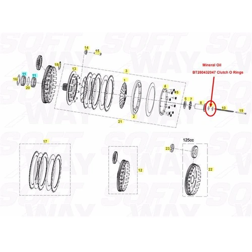 Clutch Slave O Ring, GasGas, OSSA  + Mecatecno 