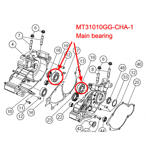 Crankshaft Main Bearing 19+