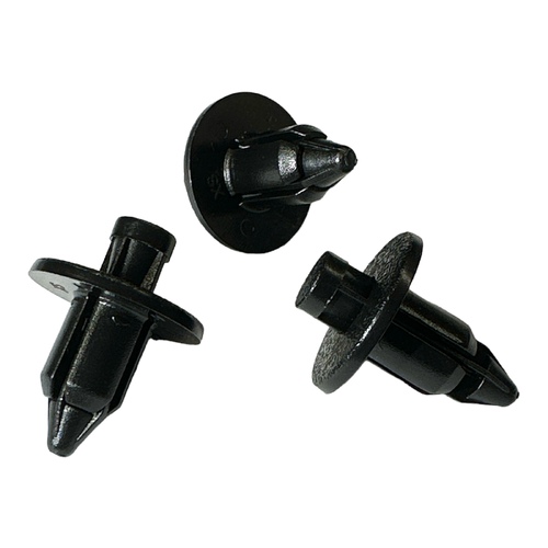 RIVET PLASTIC Fender BLACK 6.4MM (each)