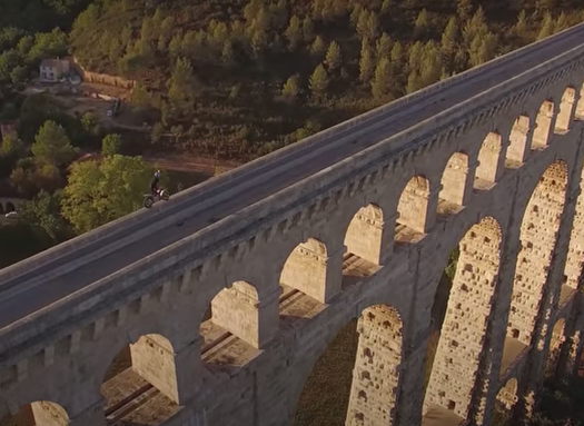 Julien rides the Viaduct.